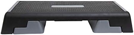 Body Sport® Aerobic Step – Step Aerobics Platform – Workout Equipment – Exercise Step Platform – Gray/Black