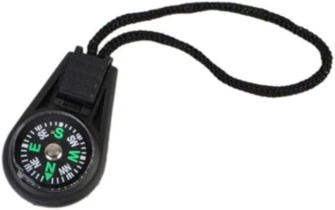 1Pc Black Wrist Compass Lanyard Type Convenient Small