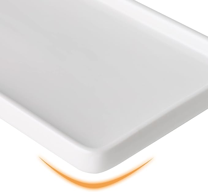 2 Pack 8" Ceramic Rectangular Vanity Trays 2
