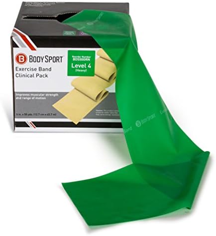 Body Sport Exercise Bands - Resistance Bands in 50 yard Rolls for Fitness, Stretching, or Physical Therapy