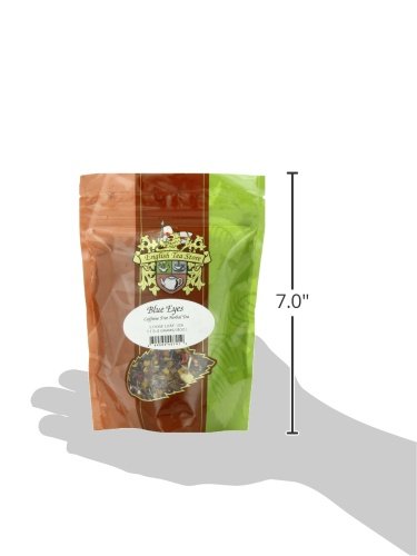 English Tea Store Blue Eyes Herbal Tea Pouches - 4oz | Loose Leaf Fruit Tea Blend with Caramel Cornflower Petals | Refreshing Caffeine Free Summer Cooler or Winter Reminder