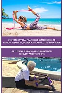 Clever Yoga - 8 ft Yoga Strap for Exercise & Physical Therapy, Leg Stretching Strap Yoga Accessories & Stretching Equipment, Leg Stretcher for Women & Men, Home Workout Essentials