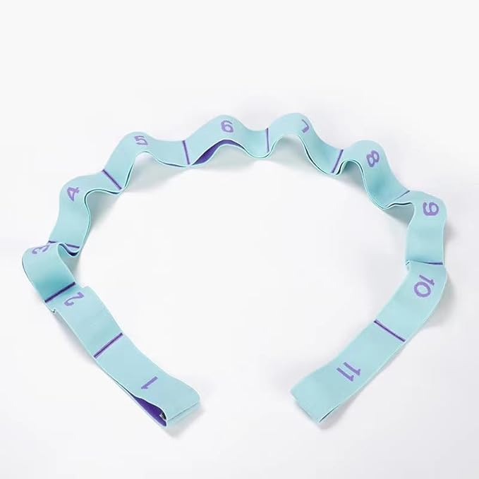 Stretching Straps Hamstring Stretcher Device Elastic Exercise Band Yoga mat Carrying Straps Leg Exercise Equipment Stretching Strap with Loops for Flexibility Stretch Strap 11 Loops