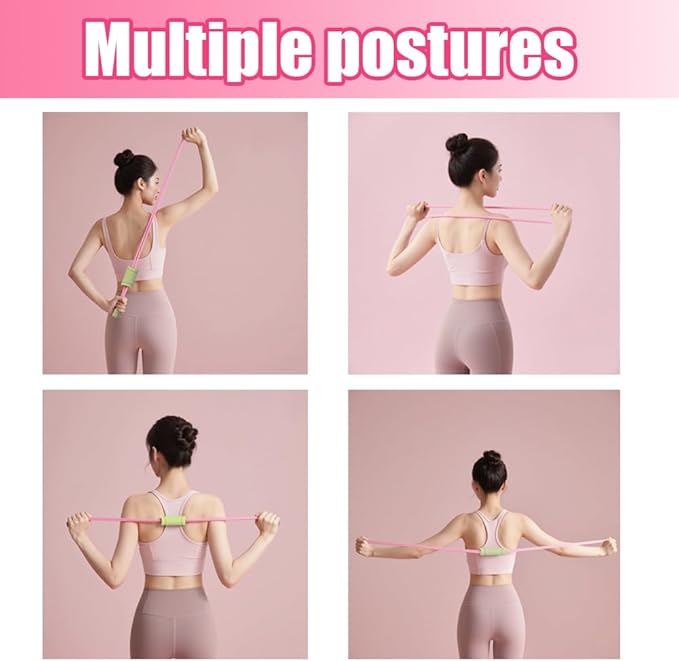 Figure 8 Fitness Resistance Bands with Handles, Yoga Resistance Band Stretch Fitness Band, Chest Expander, for Arm and Shoulder Stretch, Rope 8 Word Elastic for Women and Men(3 Pack)