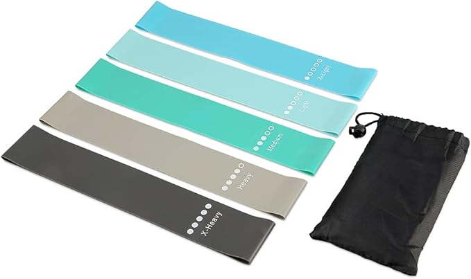 Resistance Bands Set, Workout Bands with Handles, Door Anchor, Ankle Straps and Carry Bag, Exercise Bands for Shape Body and Home Workouts