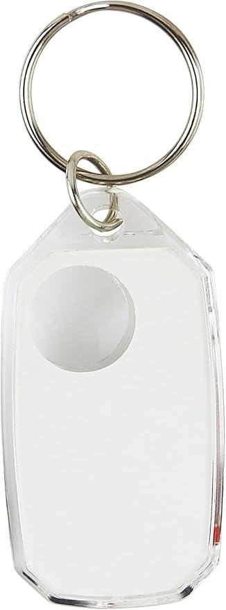 1Pc White Small Compasses Thermometer Keychain