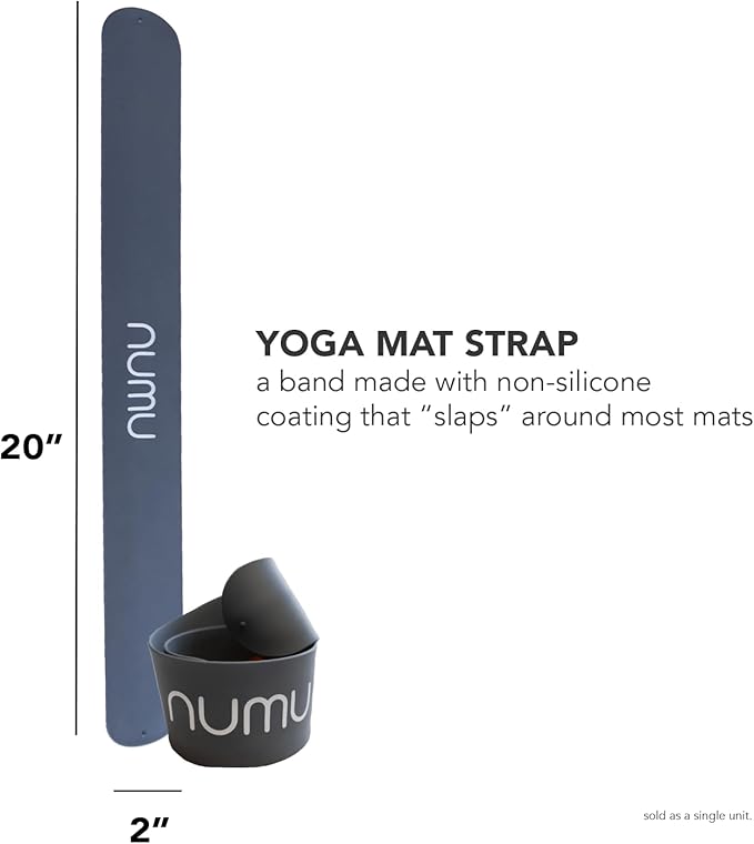 Numu Yoga Mat Strap Slap Band - Easy Snap On to Keep Exercise Mat Tightly Rolled and Secured for Yoga Mat Storage and Travel