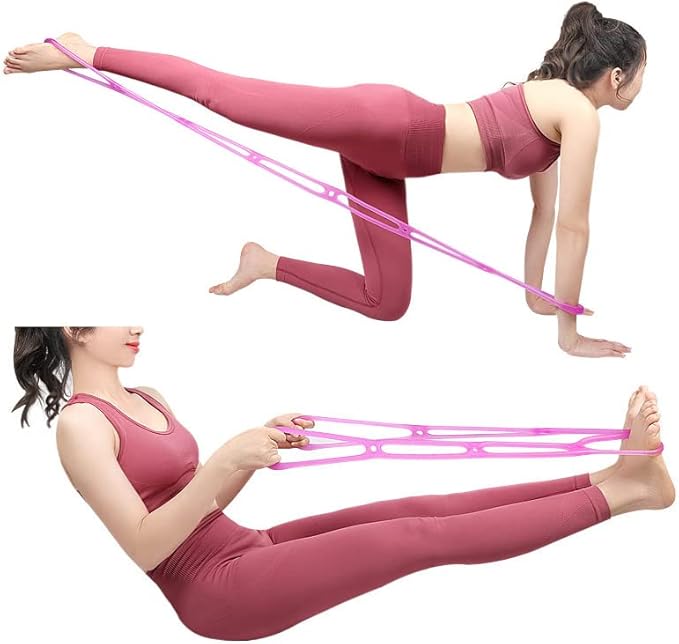 7 Ring Stretch Resistance Exercise Band, BetterJonny Workout Bands Yoga Stretching,Foot, Leg and Arm Exerciser for Home or Fitness Center Workout Walking Exercise