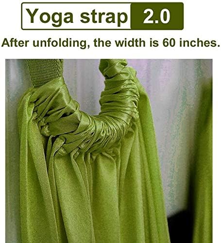 Yoga Stretching Strap, Adjustable Height Leg Stretcher Waist Back Stretch Band Aerial Yoga, Anti-gravity Inversion Exercises Door Flexibility Tensile Trainer for Rehab Pilates Dance Splits