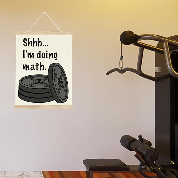 Gym Motivational Posters Funny College Dorm Posters Gifts for Guys Girls Friends I'm Doing Math Gym Flag Wall Art Decor Sign for Home Gym Bedroom Office