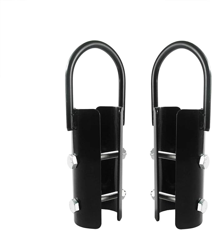 1½" Climbing Rope Clamp, 2 Sets 1.5” Battle Rope Attachment Hook Accessories, Rope Clasp for Rope Climb, Climbing Training Garage Home Gym Workout Fitness Strength Training