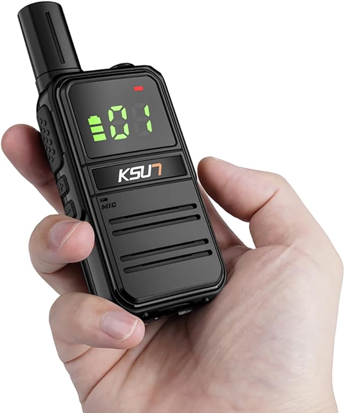 2 Pack Long Distance Walkie Talkies Portable FRS 4000mAh Rechargeable 16 Channel M3Plus