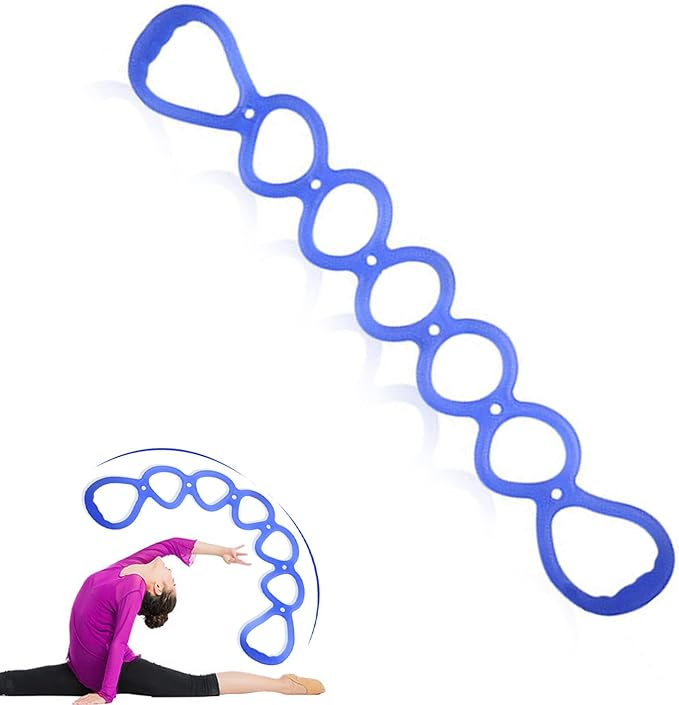 7 Ring Stretch Resistance Exercise Band, BetterJonny Workout Bands Yoga Stretching,Foot, Leg and Arm Exerciser for Home or Fitness Center Workout Walking Exercise