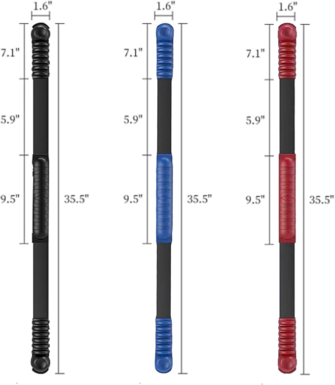 Fitness Exercise Bar,Elastic Fitness Bar,High Frequency Vibration Training Fat Buring Workout Bar for Yoga Pilates Sports,Power Twister for Arm,Abdominal Muscles Strength Exercises In Home Gym