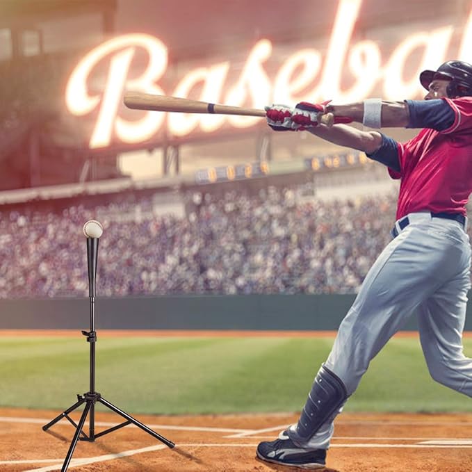 Goplus Batting Tee, Adjustable Baseball Softball Tripod for Batting Training Practice with Carrying Bag