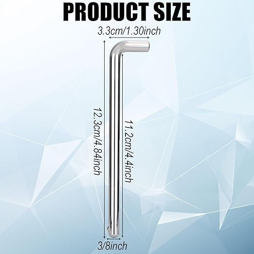 1pcs L-Type Weight Stack Pin, 3/8in Diameter 4.4in Locking Space Weight Stack Selector Pin Universal Fitness Weight Accessories Replacement Parts for Lifting Weight Drop Set Machine Home Gym (Silver)
