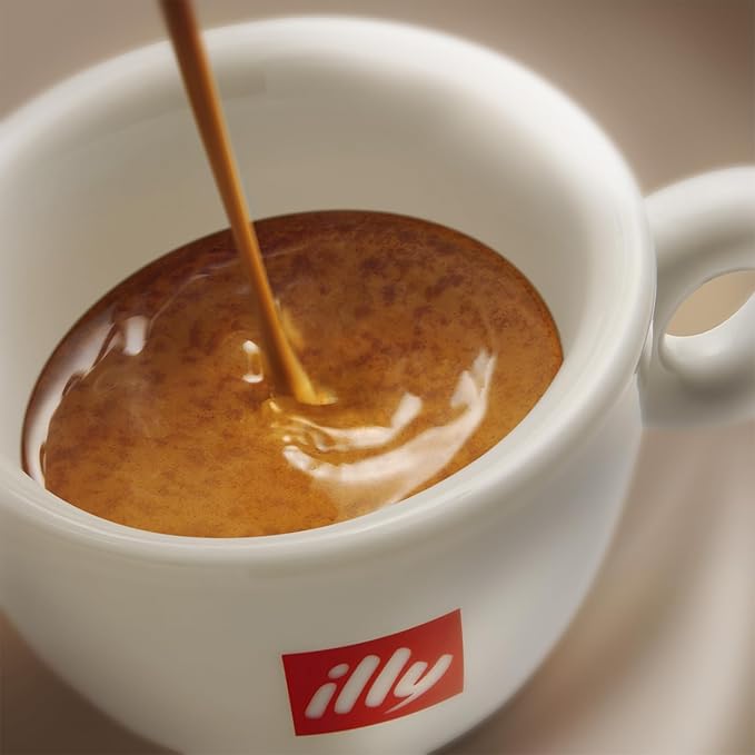 Illy Ground Espresso Coffee, Decaffeinated - Medium Roast - Mild & Balanced - 100% Arabica - Pressurized Packaging Sealed for Freshness - 8.8oz (Pack of 6)