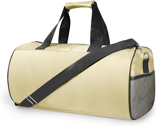 C&F BOGMOST Small Gym Bag for Travel & Duffel - 20 Inch Lightweight Carry On Bag for Men & Women, Mini Duffel Bag,Perfect for Sports, Weekend Trips, and Overnight Stays, Beige