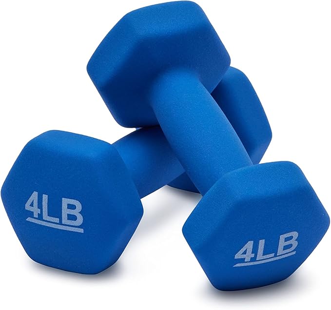 Amazon Basics Neoprene Dumbbell Hand Weights for Exercise and Muscle Toning