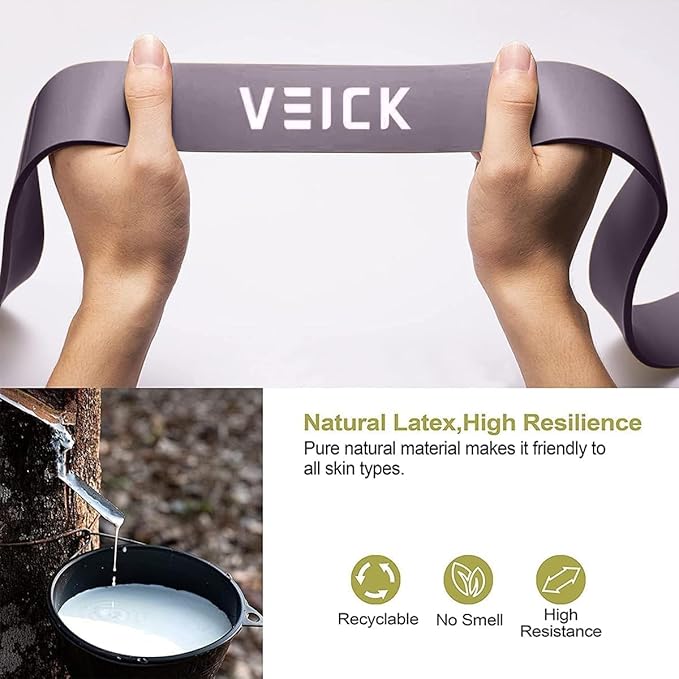 VEICK Resistance Bands for Working Out, Exercise Bands, Workout Bands, Pull Up Assistance Bands, Long Heavy Stretch Bands Set for Men and Women, Power Weight Gym at Home Fitness Equipment