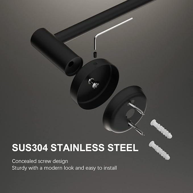 2 Pack Adjustable 16 to 27.6 Inch Single SUS304 Stainless (1" Diameter)