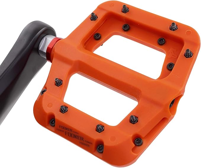 FOOKER MTB Pedals Mountain Bike Pedals 3 Bearing Non-Slip Lightweight Nylon Fiber Bicycle Platform Pedals for BMX MTB 9/16"