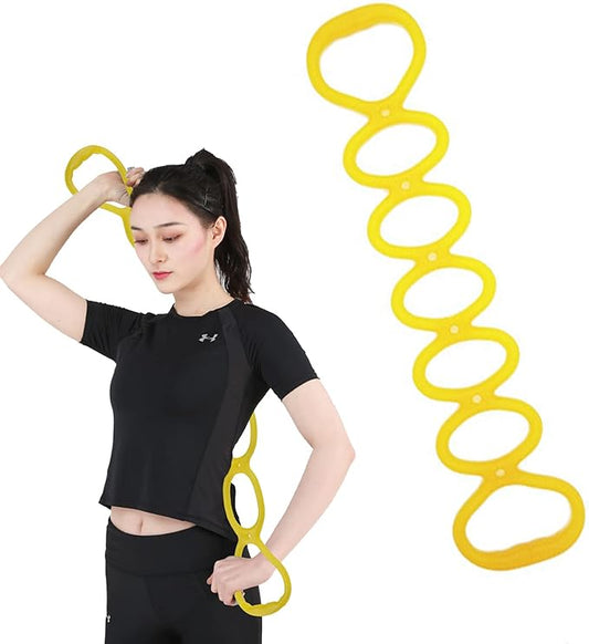 7 Ring Stretch Resistance Exercise Band, BetterJonny Workout Bands Yoga Stretching,Foot, Leg and Arm Exerciser for Home or Fitness Center Workout Walking Exercise