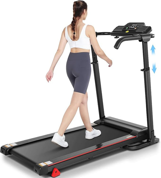 Treadmill with Desk Workstation & Adjustable Height, 300 LBS Weight Capacity, Folding Treadmill with 3 Level Incline, Bluetooth Speaker & App, Portable 2.5HP Walking Pad with Desktop for Home Office