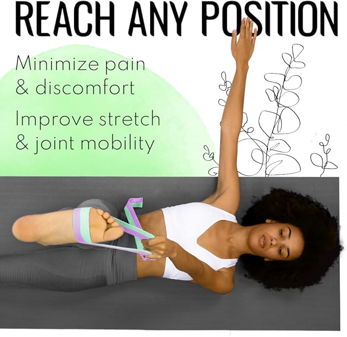 TECEUM Yoga Strap & Mat Strap – 2 IN 1 – Cotton – 6 ft 8 ft 10 ft (30+ colors) – Adjustable Non-Slip Belt for Yoga, Pilates, Stretching, Physical Therapy, Fitness & Home Workout – For Carrying Mats