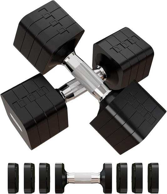 15LB 20LB 50LB Adjustable Dumbbell Set Free Weights Dumbbells Set for Women Men Hand Weights Sets Adjust Dumbbell Weight Sets for Home Gym Exercise Workout Strength Training Equipments