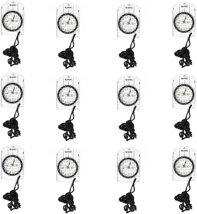 12 pcs Orienteering Compass