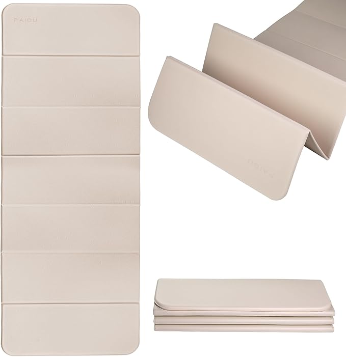 Foldable Yoga Mat - 10mm Extra Thick, 75"26" Non-Slip Exercise Fitness Mat | SGS Eco-Certified, Portable for Yoga/Pilates/Studio/Home Workout