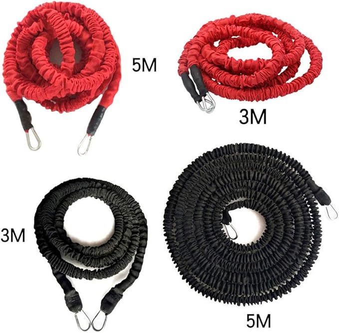 YNXing Dynamic Resistance Trainer for Resistance Training to Improve Strength, Power, and Agility 5m/2m Elastic Cord Set