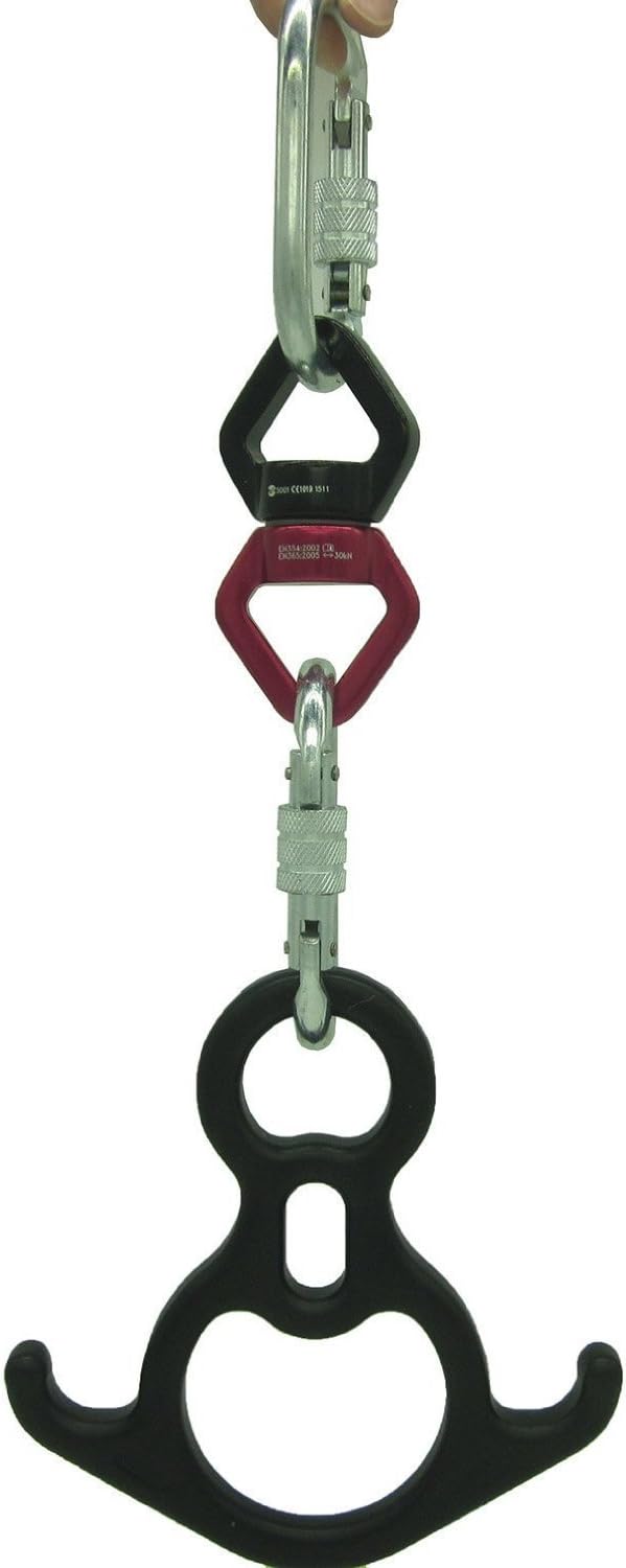 DASKING Aerial Silks Starter Kit - Durable 11Yards of Aerial Yoga Hammock with Hardware, Aerial Swing for Acrobatic Flying Yoga & All Levels (Aerial Rigging Point Up to 14ft)