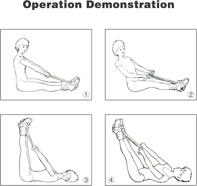 Elastic Sit Up Equipment, Pull Rope Dual Spring Tension Foot Pedal Sit Up Equipment for Abdominal, Leg Exerciser Tummy Trimmer Sport Fitness Slimming Training Bodybuilding at Home Gym