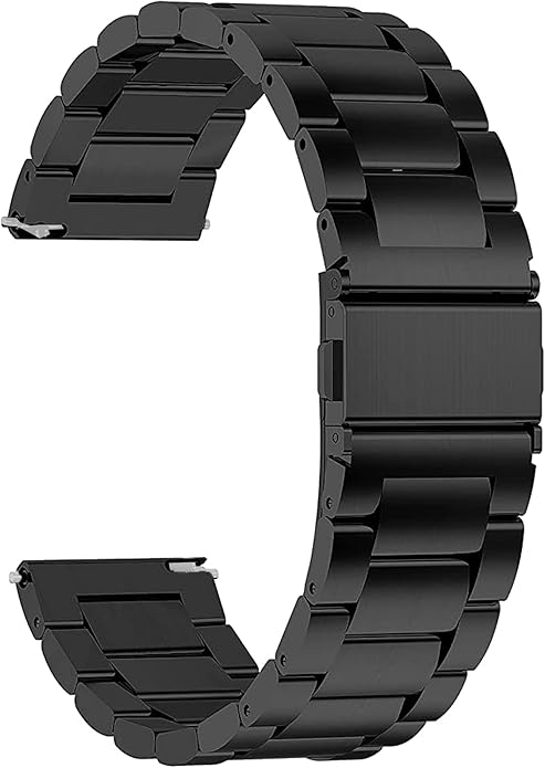 Compatible for Onaneag Smart Watch Band, 22mm Quick Release Stainless Steel Metal Replacement Straps Compatible for Onaneag P110, Ddidbi, Paukila P114, Nihemin 1.96 Watch, Haulvean JX629 Watch