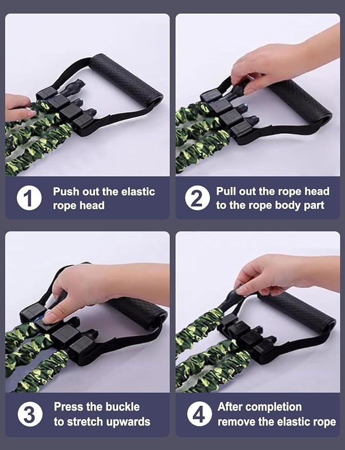 Natural Latex 3-Hole Resistance Stretcher,Chest Expander Stretch Bands for Men,2025 New 3-Way Natural Latex Resistance Band