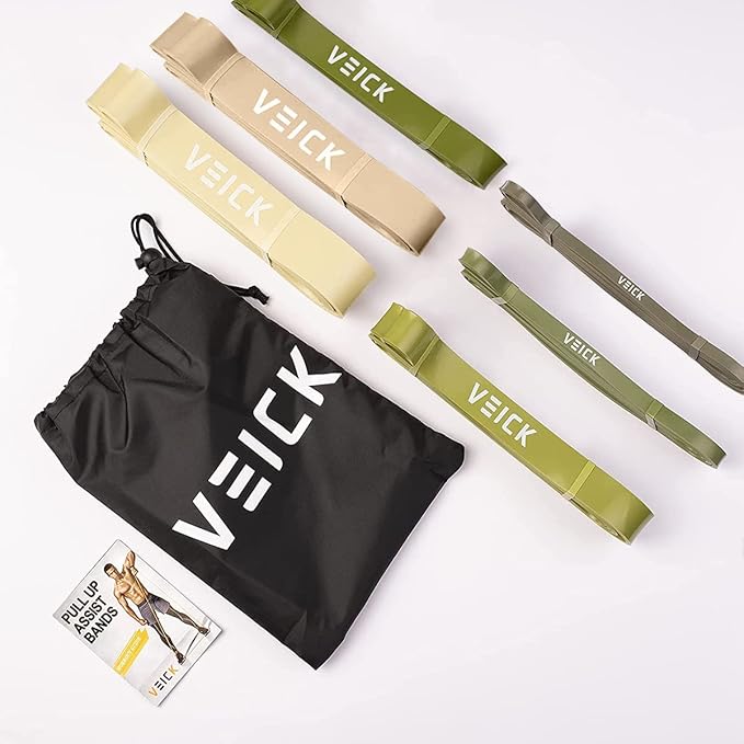 VEICK Resistance Bands for Working Out, Exercise Bands, Workout Bands, Pull Up Assistance Bands, Long Heavy Stretch Bands Set for Men and Women, Power Weight Gym at Home Fitness Equipment