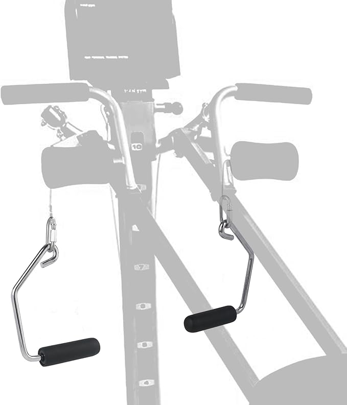 Open Ended Chrome Grip Handles for Total Gym Accessories - Compatible with Total Gym XLS, Supra, Electra, FIT - Replacement Parts