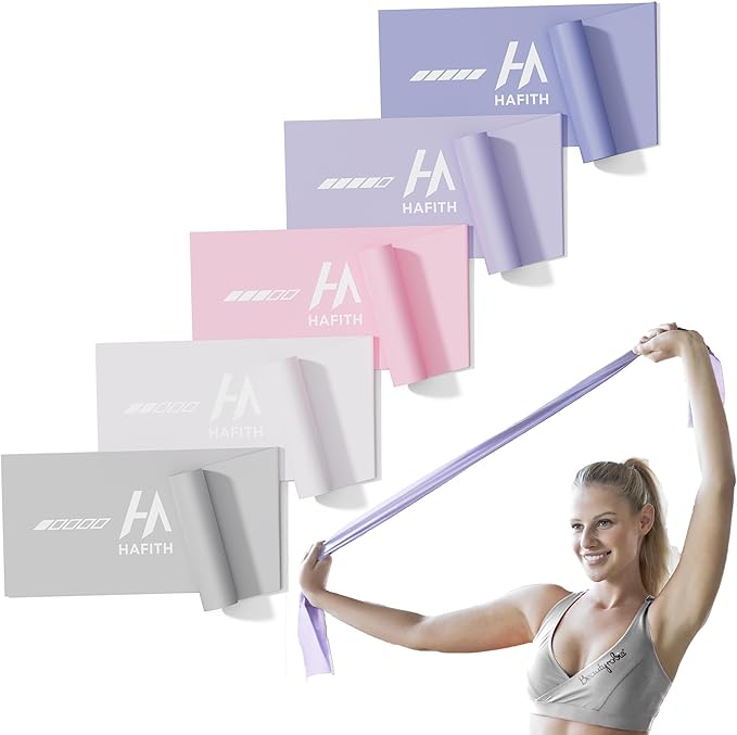 Fabric Resistance Bands for Women – 5 Level Exercise Bands Resistance Set, Resistance Bands for Working Out with Handles, Workout Bands Resistance for Women, Yoga, Pilates, Glutes, Legs,Vigor Yellow