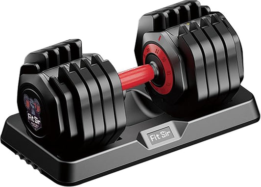 Adjustable Dumbbell Set 25/55/90LBS,10 in 1 Free Weights Dumbbell with Anti-Slip Texture Handle,1 Sec Speed Adjustment Men/Women Gym and Home Strength Training Equipment.