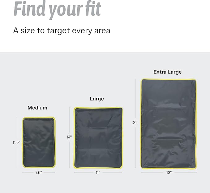 Hot & Cold Reusable Gel Packs (Large, 1 Pack) Flexible Soft Compress - Ice & Heat Therapy for Injuries, Back, Shoulder, Hip, Knee, Joint Pain, Swelling, Bruises, Post Surgery - Sport Temp