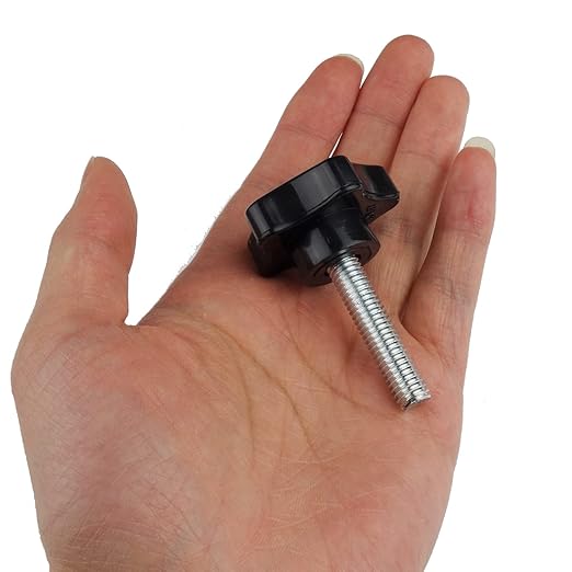 2 Pack Black 8mm(M8) Thread Replacement Star Hand Knob Tightening Screw (M8 x 35mm)