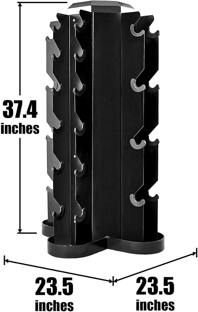 WF Athletic Supply Rubber Encased Hex Dumbbells with Rubber Grip Contoured Handle for Muscle Toning, Strength Building & Full Body Workout