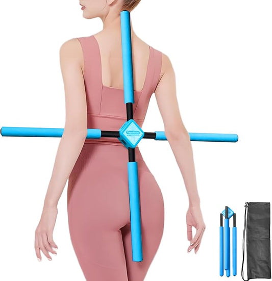 Back Straightener Posture Corrector|Yoga Stick Stretching Tool for Women and Men|Portable Posture Corrector Pole,Stretch Mobility Stick, Physical Workout Exercise Dowel