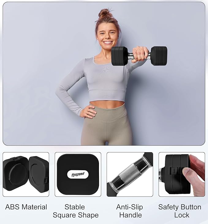 15LB 20LB 50LB Adjustable Dumbbell Set Free Weights Dumbbells Set for Women Men Hand Weights Sets Adjust Dumbbell Weight Sets for Home Gym Exercise Workout Strength Training Equipments