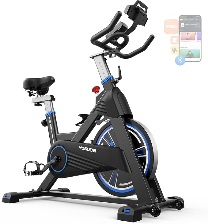 YOSUDA PRO Magnetic Exercise Bike 350 lbs Weight Capacity - Indoor Cycling Bike Stationary with Comfortable Seat Cushion, Silent Belt Drive