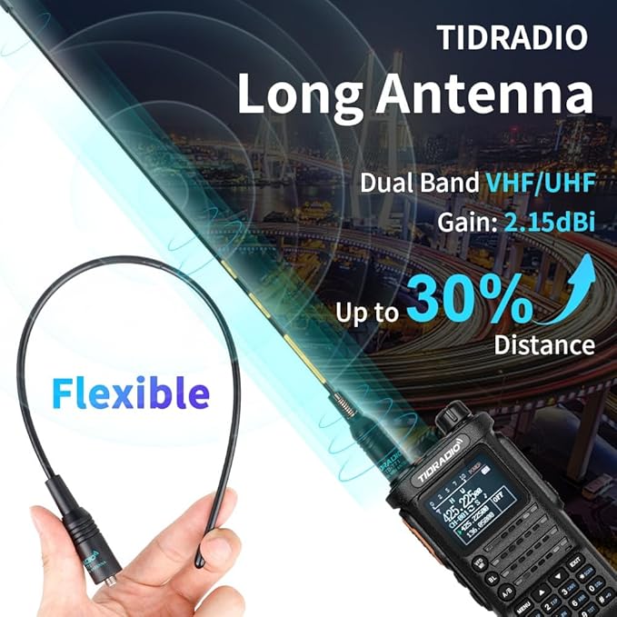 (2nd Gen) TIDRADIO TD-H8 GMRS Radio Long Range 2500mAh Battery,APP (1 Pack)