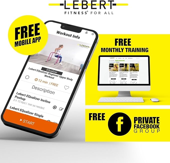 Lebert Fitness Parallette Push Up Bars Dip Station