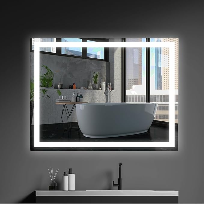 Led Mirror for Bathroom 36X24 inch Vanity Mirror 6000K Super